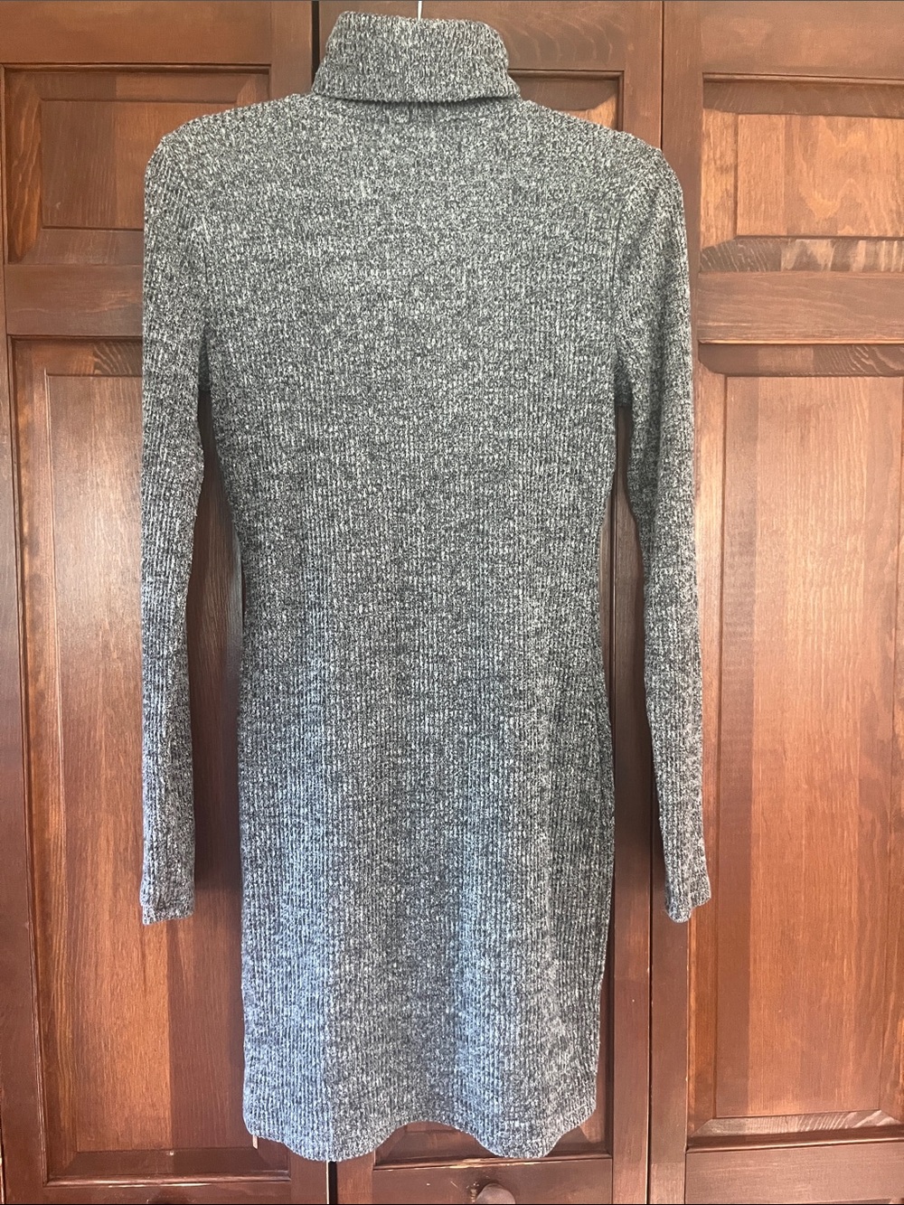SO Heather Gray Ribbed Turtleneck Sweater Dress - Picture 6 of 6